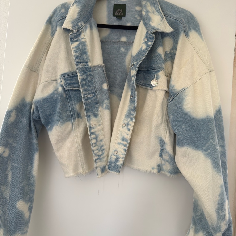 Wild Fable Blue and White Jean Jacket